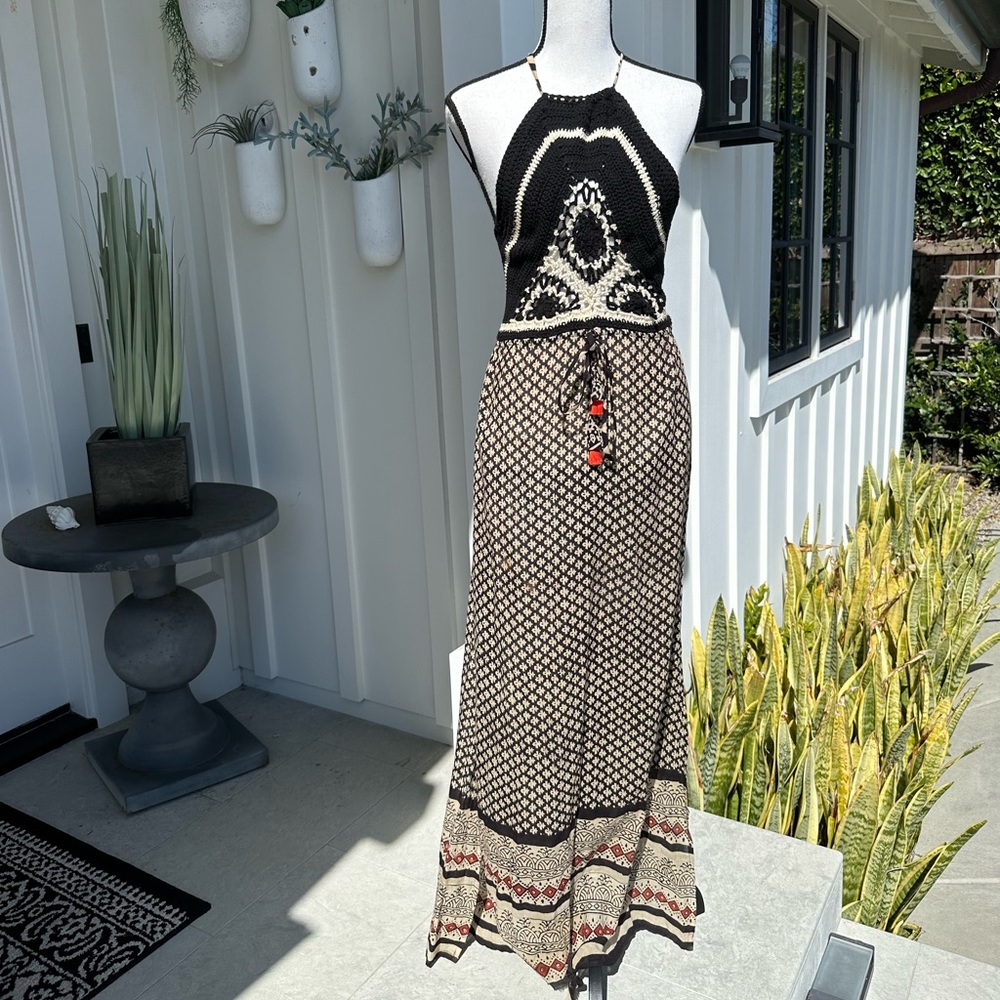Tulum Backless Stunning Crotchet Halter Dress